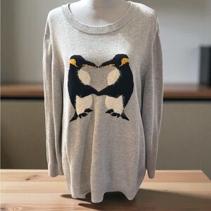 Lane Bryant Gray Penguin Sweater